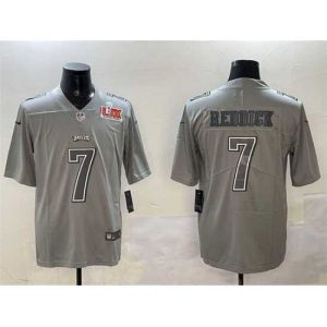 Splendid Philadelphia Eagles 7 Haason Reddick Grey 2025 Super Bowl LIX Patch Atmosphere Fashion Captivating Vapor Untouchable Limited Stitched Football Jersey
