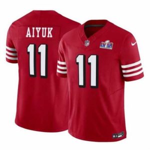 Splendid San Magnificent Francisco 49ers 11 Brandon Aiyuk Red 2023 F.U.S.E Vapor Limited Throwback Stitched Football 2024 Super Bowl LVIII Jersey