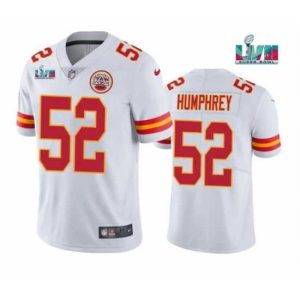 Splendid Toddler Kansas City Chiefs 52 Creed Humphrey White Super Bowl LVII Striking Patch Vapor Untouchable Limited Stitched Jersey