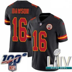 Stunning 2020 Super Bowl LIV Nike Kansas City Chiefs #16 Len Alluring Dawson Limited Black Rush Vapor Untouchable NFL Jersey