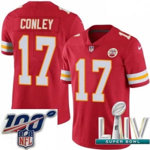 Stunning 2020 Super Bowl LIV Nike Kansas City Chiefs #17 Chris Conley Red Team Color Vapor Fabulous Untouchable Limited Player NFL Jersey