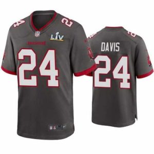Stunning Carlton Davis Buccaneers Pewter Super Bowl Lv Game Phenomenal Jersey