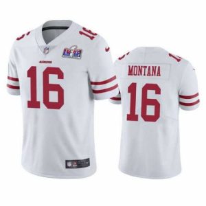 Stunning NFL San Francisco 49ers 16 Joe Montana White Vapor Untouchable Limited Stitched 2024 Magnificent Super Bowl LVIII Jersey