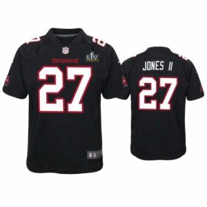 Stunning Ronald Jones Outstanding Ii Buccaneers Black Super Bowl Lv Game Fashion Jersey