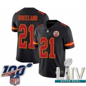 Superior 2020 Super Bowl LIV Kansas City Chiefs Splendid #21 Bashaud Breeland Limited Black Rush Vapor Untouchable Football Jersey