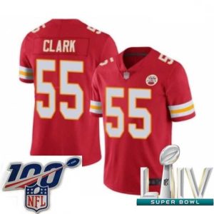 Superior 2020 Super Bowl LIV Unique Kansas City Chiefs #55 Frank Clark Red Team Color Vapor Untouchable Limited Player Football Jersey