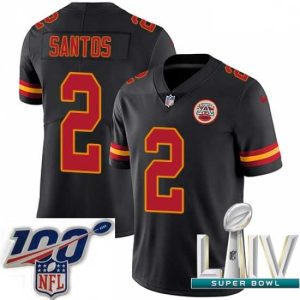 Superior 2020 Super Bowl LIV Nike Kansas City Chiefs Prime #2 Cairo Santos Limited Black Rush Vapor Untouchable NFL Jersey