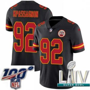 Superior 2020 Stylish Super Bowl LIV Nike Kansas City Chiefs #92 Tanoh Kpassagnon Limited Black Rush Vapor Untouchable NFL Jersey