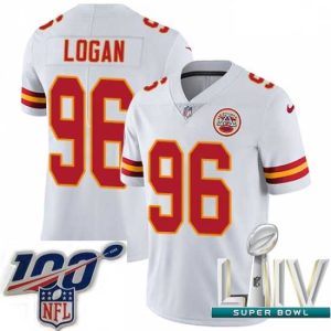 Superior 2020 Classy Super Bowl LIV Nike Kansas City Chiefs #96 Bennie Logan White Vapor Untouchable Limited Player NFL Jersey