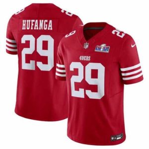 Superior San Francisco 49ers 29 Talanoa Hufanga Red 2023 F.U.S.E Stylish With John Madden Patch Vapor Limited Stitched Football 2024 Super Bowl LVIII Jersey